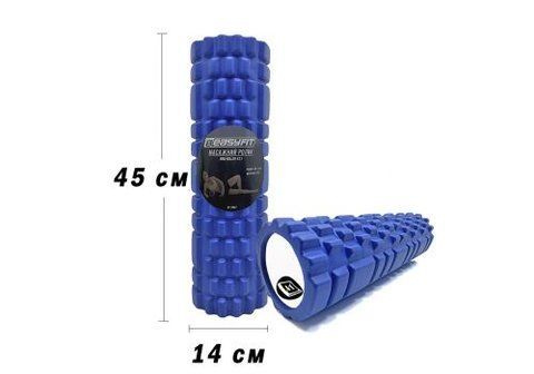 Масажний ролик EasyFit Grid Roller 45 см v.2.1 Синій 297659 фото