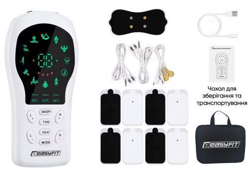 Міостимулятор з підігрівом EasyFit Pro ActivePulse імпульсний масажер для м'язів + Чохол 297523 фото