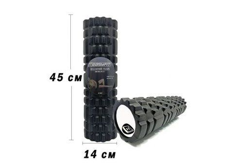 Масажний ролик EasyFit Grid Roller 45 см v.2.1 Чорний 297666 фото