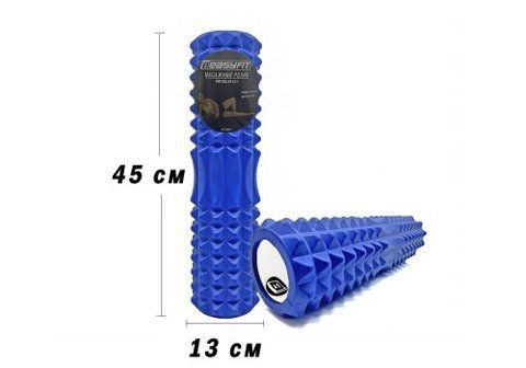 Масажний ролик EasyFit Grid Roller 45 см v.2.2 Синій 297670 фото
