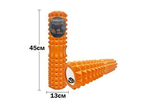 Масажний ролик EasyFit Grid Roller 45 см v.2.2 Помаранчевий 297674 фото