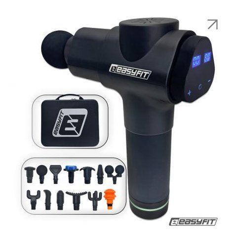 Перкусійний вібромасажер EasyFit UltraGun 13 насадок 297478 фото
