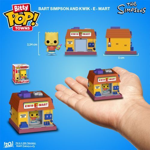 Набір фігурок Bitty Pop! Town - Барт Сімпсон і Квікі-Март 298204 фото